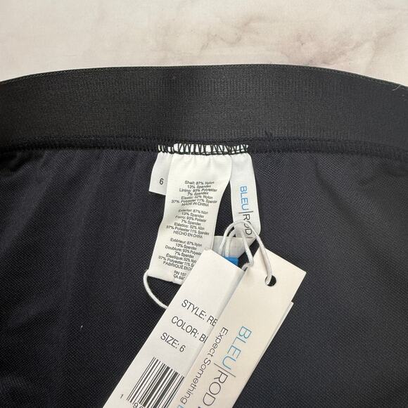 Bleu Rod Beattie Womens Off The Grid Bikini Bottoms Black Banded Size 6 New - Picture 3 of 4